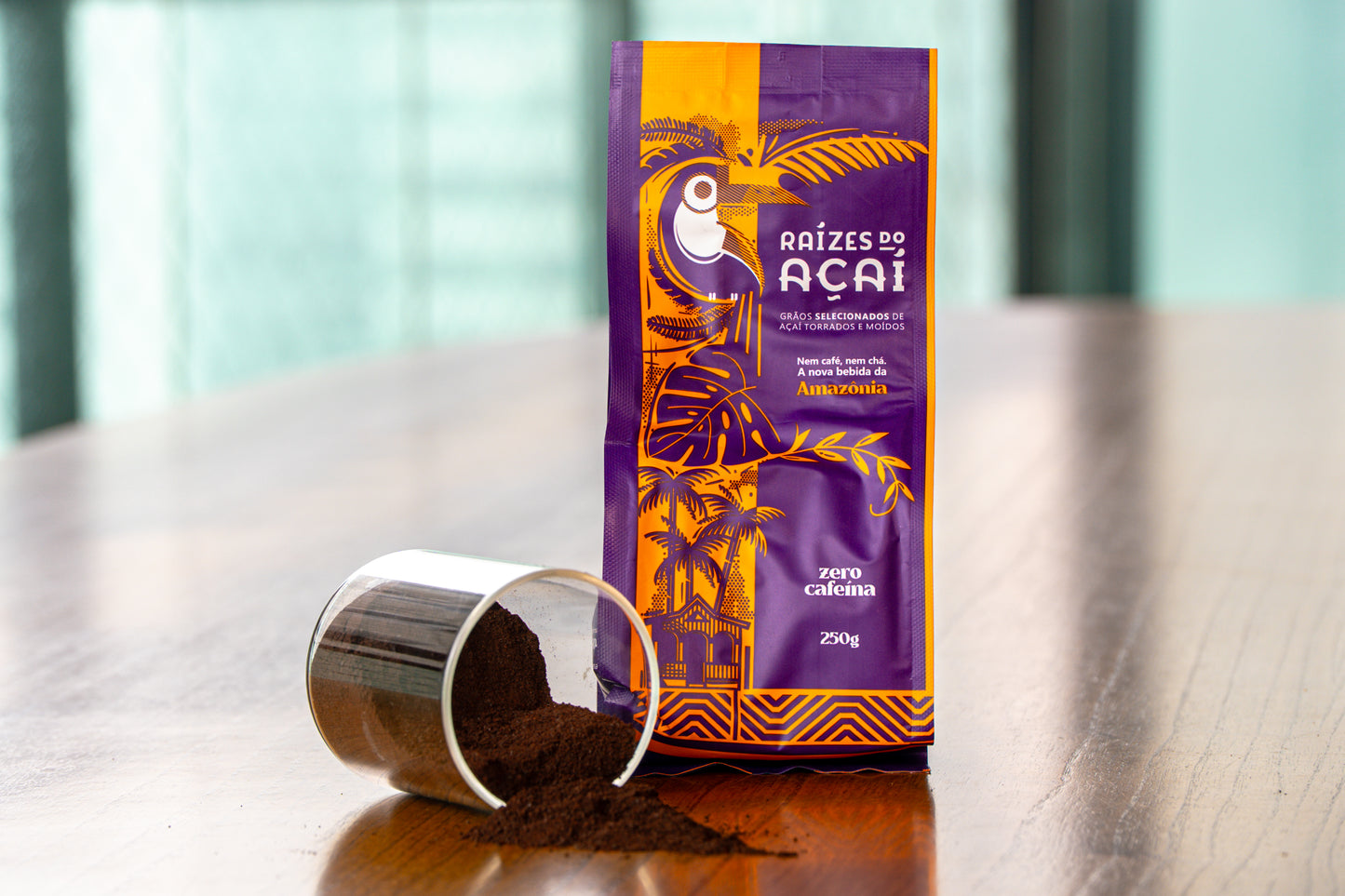 Semente de açaí torrada e moída